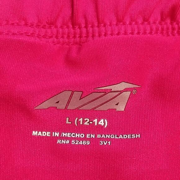 Avia Activewear Running Shorts Womens Large Breathable Lined Pink Floral - Picture 2 of 10